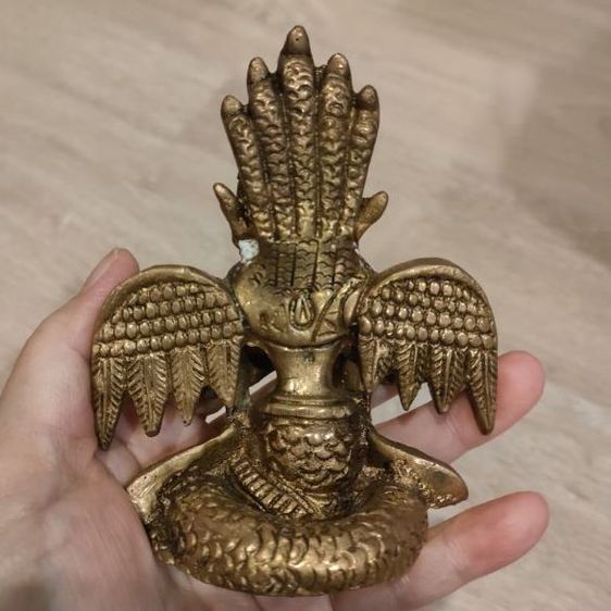 พระแม่นาคกัลยาณี เนื้อทองเหลืองอินเดีย รูปที่ 7