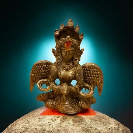 พระแม่นาคกัลยาณี เนื้อทองเหลืองอินเดีย