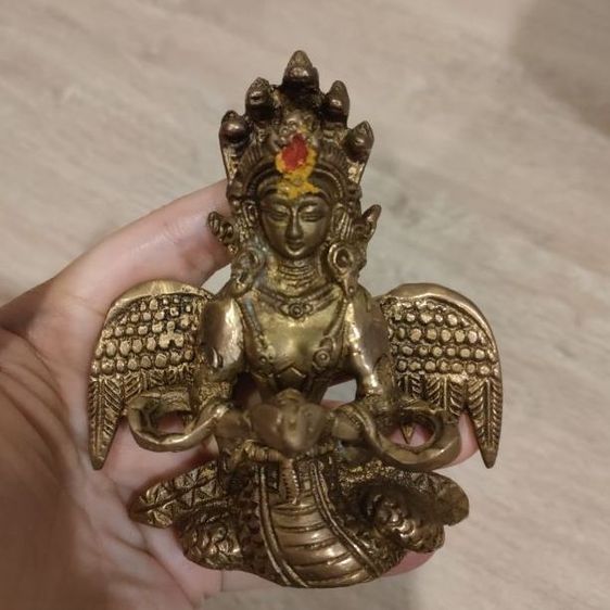 พระแม่นาคกัลยาณี เนื้อทองเหลืองอินเดีย รูปที่ 5