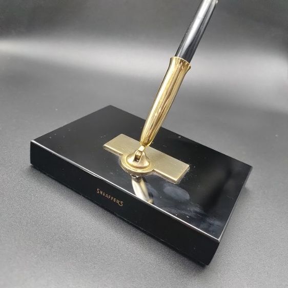 ปากกาหัวแร้งโบราณ Sheaffer s หัวทองคำ 14K พร้อมแท่นเสียบยุคปี 70-80 สภาพสมบูรณ์  รูปที่ 13