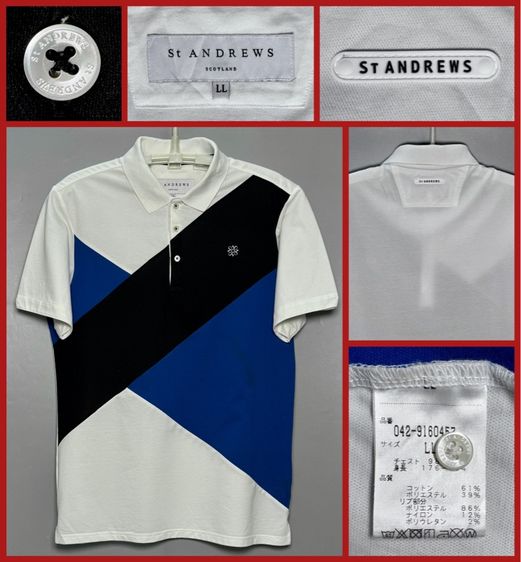 แขนสั้น ⚠️รุ่นใหม่‼️เสื้อโปโล St ANDREWS ของแท้ แบรนด์ GOLF เก่าแก่
