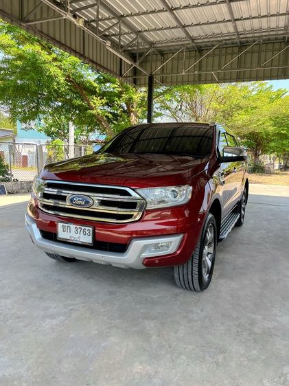Ford Everest 2016 3.2 Titanium Plus 4WD Utility-car ดีเซล ไม่ติดแก๊ส เกียร์อัตโนมัติ แดง รูปที่ 4