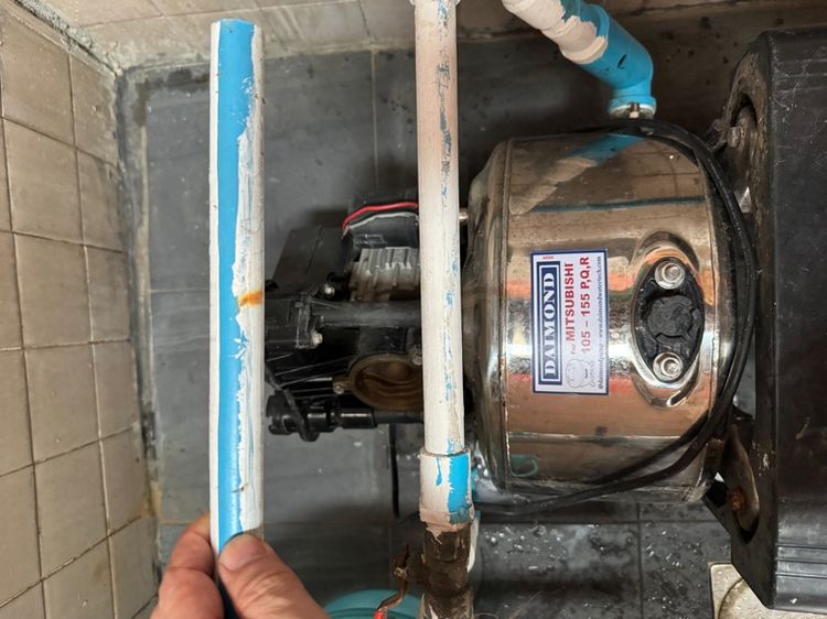 ขายด่วน ปั๊มน้ำมิตซูถังสเเตนเลสขนาด155W พร้อมถังสเเตนเลส205W แถมให้1ใบ ราคา2,000บาท รูปที่ 2