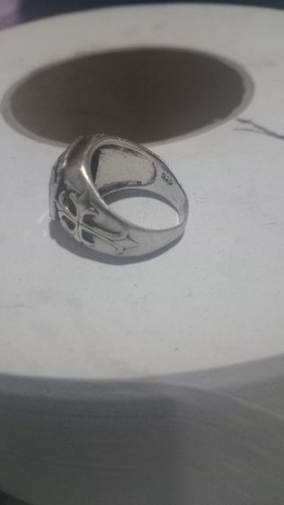 แหวนเงินแท้ตอก พลอยดำ รูปที่ 2