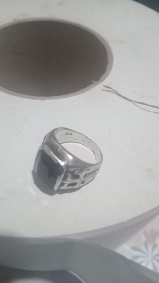 อื่นๆ แหวนเงินแท้ตอก พลอยดำ