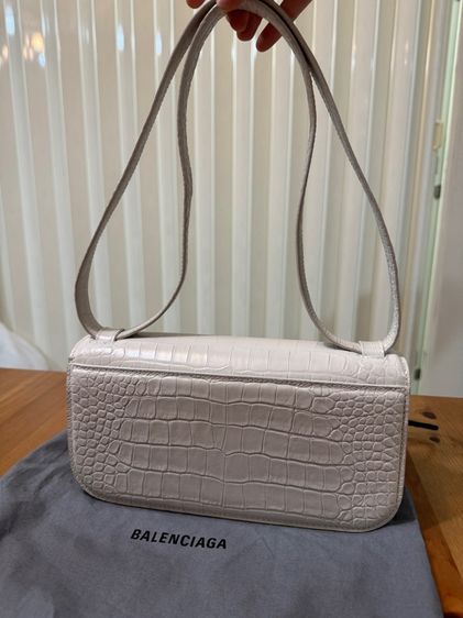 Balenciaga Gossip Small Bag Crocodile Embossed- White รูปที่ 4