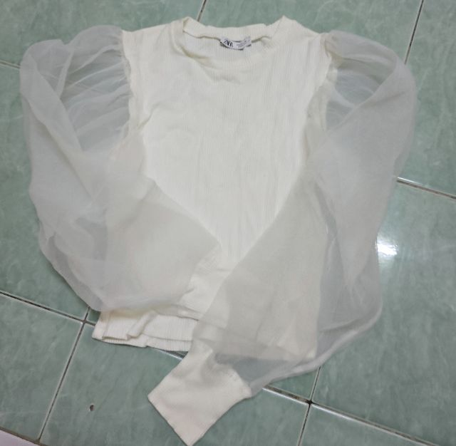 แขนยาว ขาว EU 38 เสื้อเชิ้ตและเสื้อผู้หญิง B Basic เสื้อzara