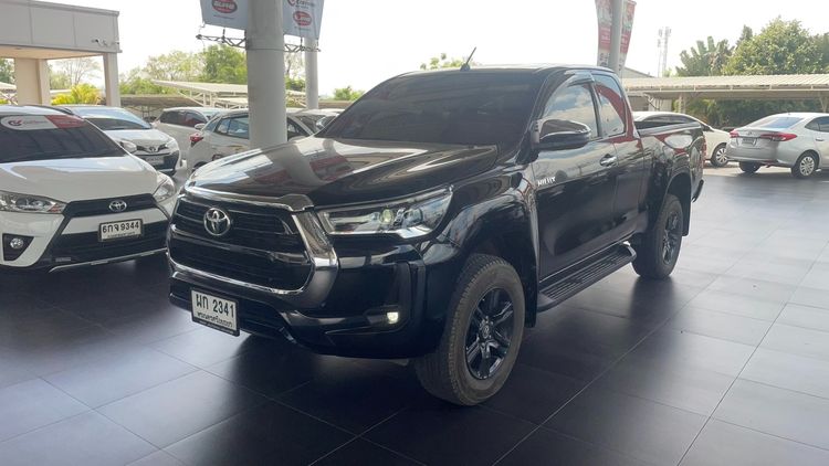 Toyota Hilux Revo 2022 2.4 Entry Pickup ดีเซล ไม่ติดแก๊ส เกียร์อัตโนมัติ ดำ รูปที่ 2