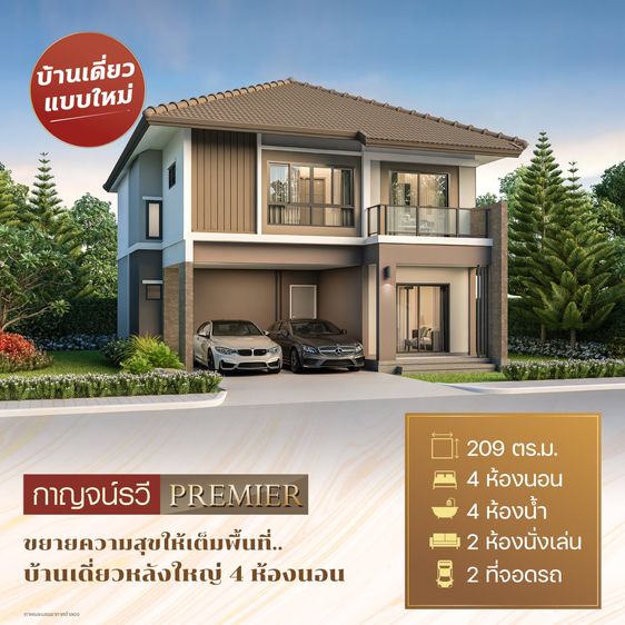 มีบางส่วน 2023 บ้านเดี่ยวหลังใหญ่ ทำเลดีใกล้ รร.นานาชาติ รูปที่ 3
