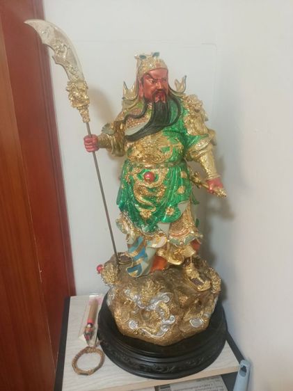 เทพเจ้าจีน  กวนอู สูง24นิ้ว สภาพสวยครับ 