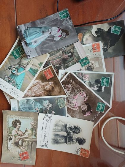 ต่างประเทศ โปสการ์ดรูปถ่ายโบราณ20ใบ