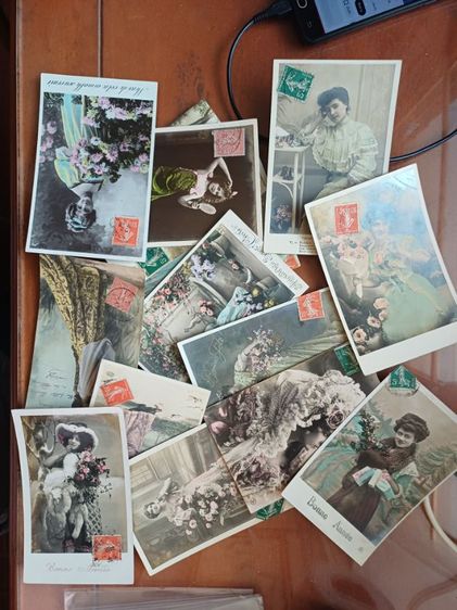 ต่างประเทศ โปสการ์ดรูปถ่ายโบราณ20ใบ