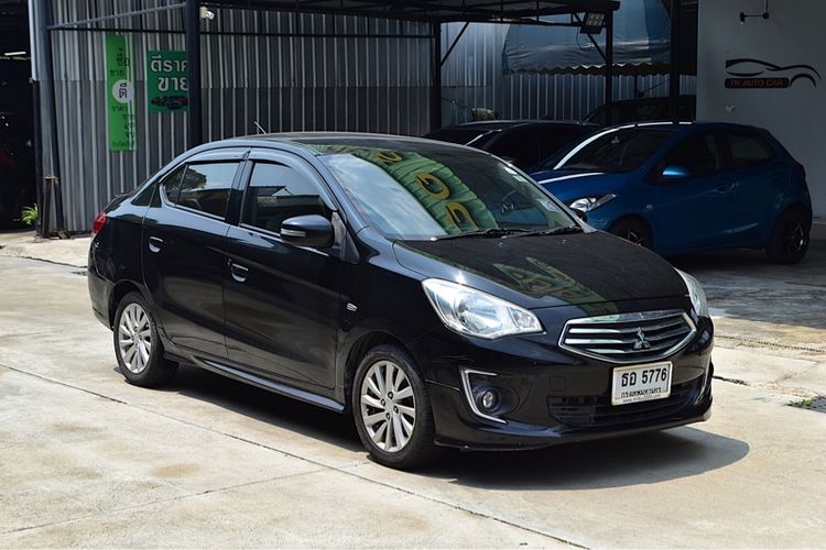 Mitsubishi Attrage 2013 1.2 GLS Sedan เบนซิน ไม่ติดแก๊ส เกียร์อัตโนมัติ ดำ รูปที่ 4