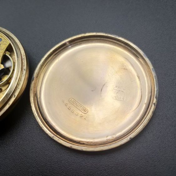 นาฬิกาพก โบราณ แบรนด์ WALTHAM เปิดหน้า ตัวเรือนขนาด 47มม. case brand monator ยุคต้น 1900 รูปที่ 8