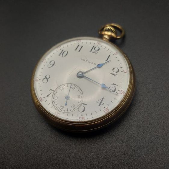 นาฬิกาพก โบราณ แบรนด์ WALTHAM เปิดหน้า ตัวเรือนขนาด 47มม. case brand monator ยุคต้น 1900 รูปที่ 2