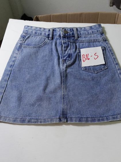 กระโปรงยีนส์สั้นนำเข้าจากจีน(มือสอง) รูปที่ 5