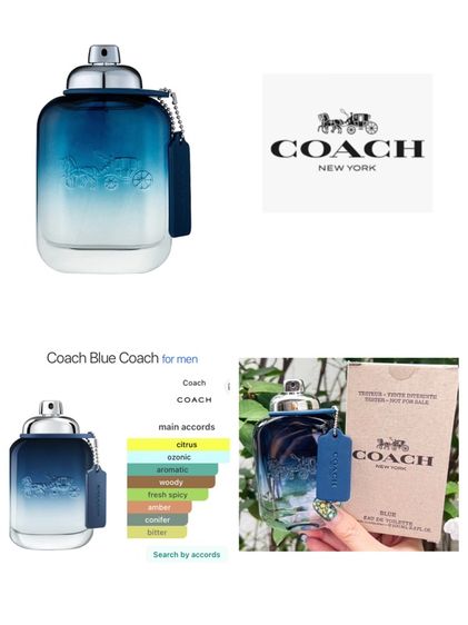 ชาย  Coach Blue Eau de Toilette 100ml Tester box น้ำหอมแท้ 💯 