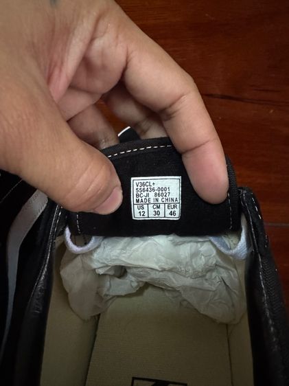 Vans old skool JP 🇯🇵 black white มือ 2  Size 46 Eur 30 Cm 12 US  พร้อมกล่อง ราคา 1,180 ฿  รวมส่ง รูปที่ 7