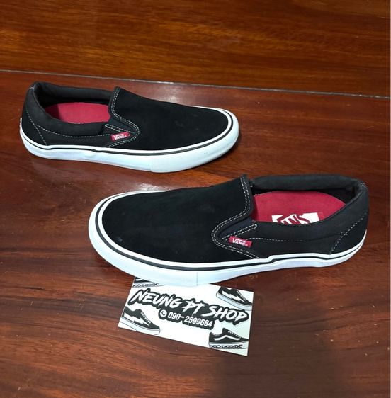 Vans Slip on pro black white มือ 2  Size 43 Eur 28 Cm 10 US ไม่มีกล่อง ราคา 1,060 ฿  รวมส่ง รูปที่ 5