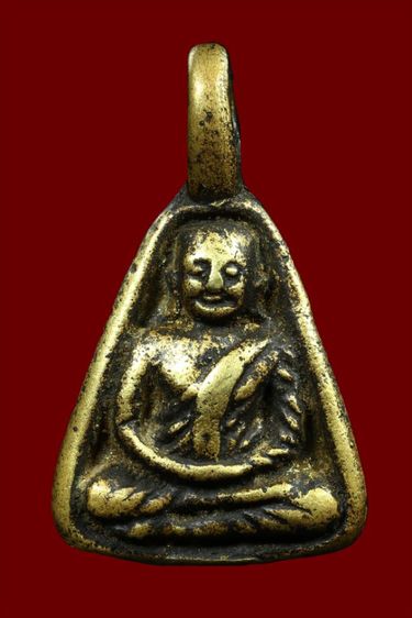 เหรียญหล่อจอบเล็กหลวงพ่อเงินวัดบางคลานพิมพ์เท้ากระดก 