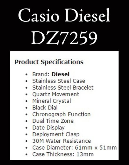 นาฬิกา Diesel รุ่น DZ7259 รูปที่ 12