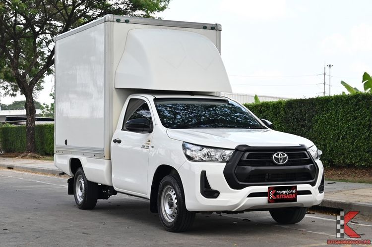 Toyota Hilux Revo 2021 2.4 Entry Pickup ดีเซล ไม่ติดแก๊ส เกียร์อัตโนมัติ ขาว