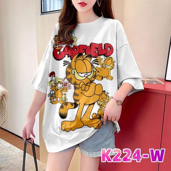 เสื้อยืดover size ลายน่ารักผ้า cotton  รูปที่ 10