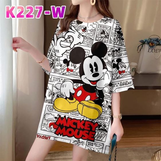 เสื้อยืดover size ลายน่ารักผ้า cotton  รูปที่ 8