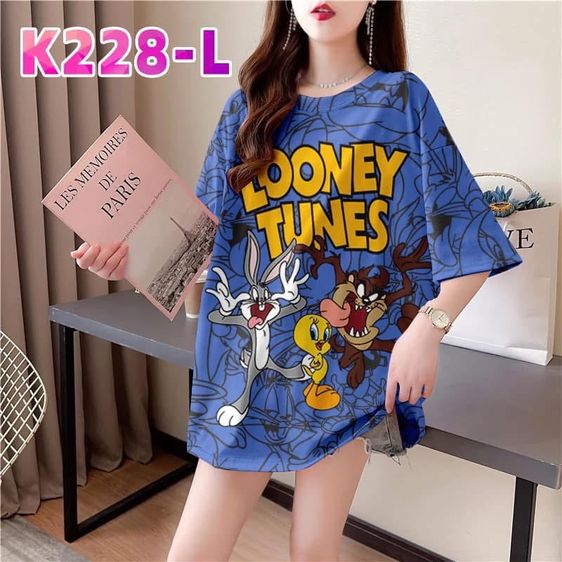 เสื้อยืดover size ลายน่ารักผ้า cotton  รูปที่ 7