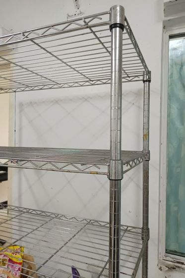 ชั้นสเตนเลส ชั้นตะแกรงเหล็ก ชั้นวางของ ชั้นวางสินค้า อเนกประสงค์ มือสองสภาพดี  

ฝ รูปที่ 6