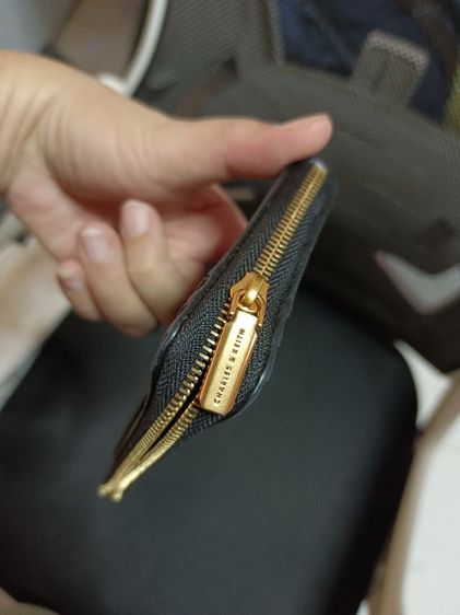 หญิง ดำ หนัง PU อื่นๆ กระเป๋าใส่ธนบัตร Charles n Keith