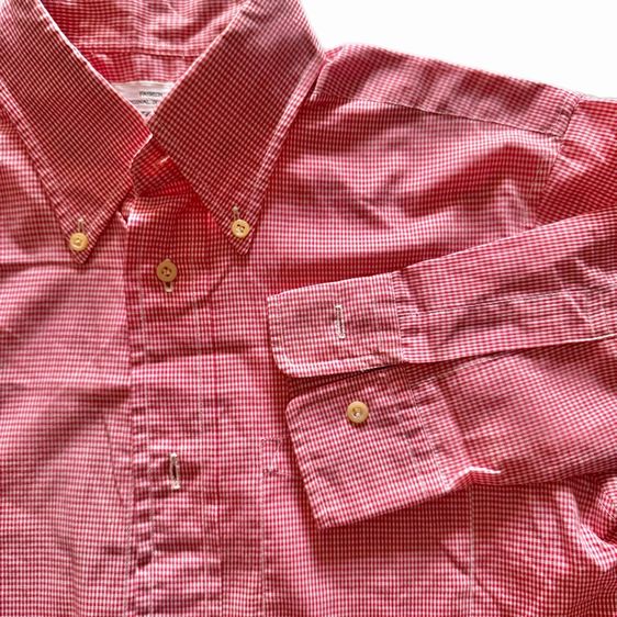 เชิ้ตแขนยาว สีแดง ลายทาง และลายตาราง สภาพดี รูปที่ 18