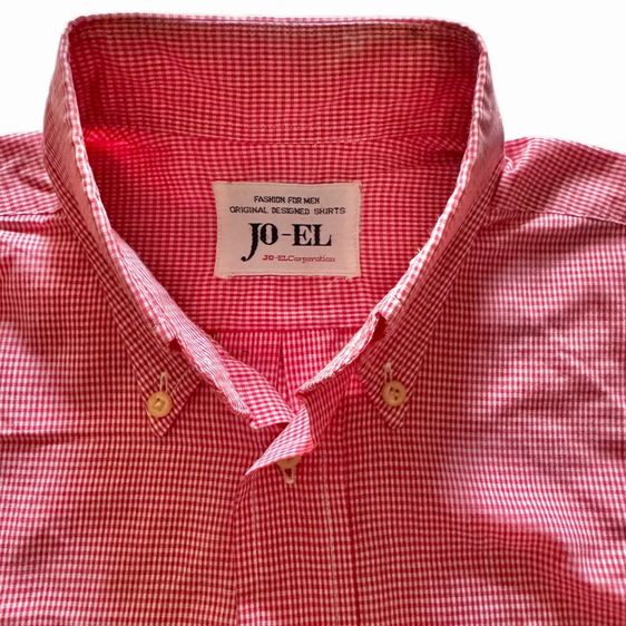 เชิ้ตแขนยาว สีแดง ลายทาง และลายตาราง สภาพดี รูปที่ 17