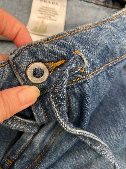 ปราด้า เดนิม กางเกงยีนส์ ทรงขากระบอกกว้าง รูปที่ 7