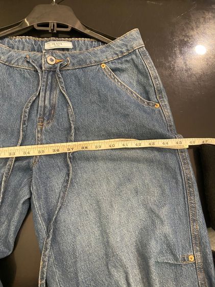 ปราด้า เดนิม กางเกงยีนส์ ทรงขากระบอกกว้าง รูปที่ 10