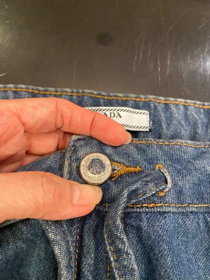 ปราด้า เดนิม กางเกงยีนส์ ทรงขากระบอกกว้าง รูปที่ 4