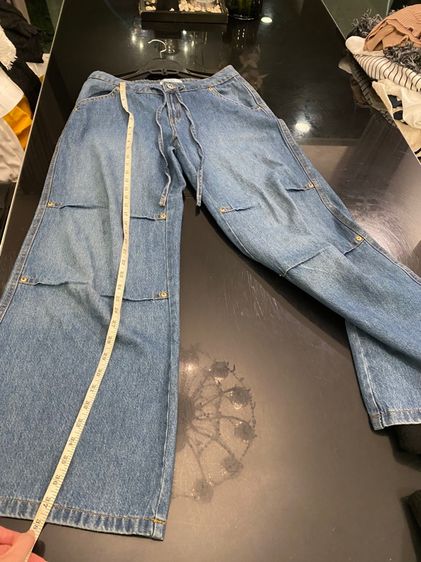 ปราด้า เดนิม กางเกงยีนส์ ทรงขากระบอกกว้าง รูปที่ 11