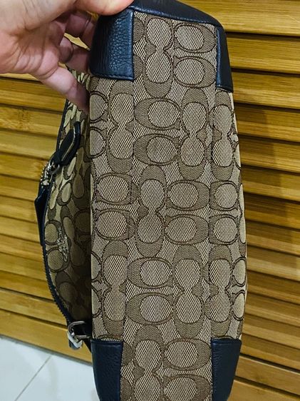 Used COACH SMALL KELSEY SATCHEL IN SIGNATURE WITH LEATHER TRIM แท้  รูปที่ 14
