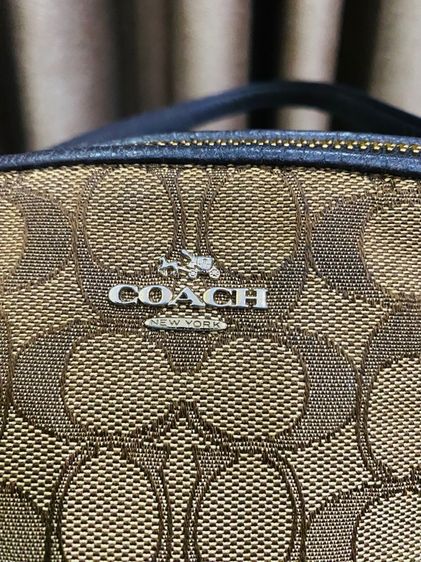 Used COACH SMALL KELSEY SATCHEL IN SIGNATURE WITH LEATHER TRIM แท้  รูปที่ 8