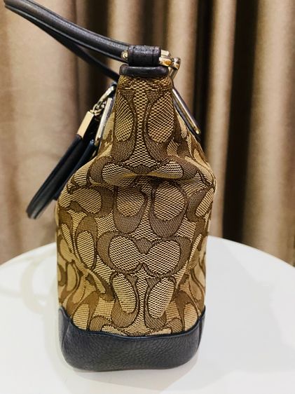 Used COACH SMALL KELSEY SATCHEL IN SIGNATURE WITH LEATHER TRIM แท้  รูปที่ 6