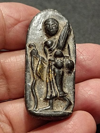 พระสีวลีมีย่ามหลวงพ่อกวยแถมหลวงพ่อรวยเนื้อทองชุบ รูปที่ 4