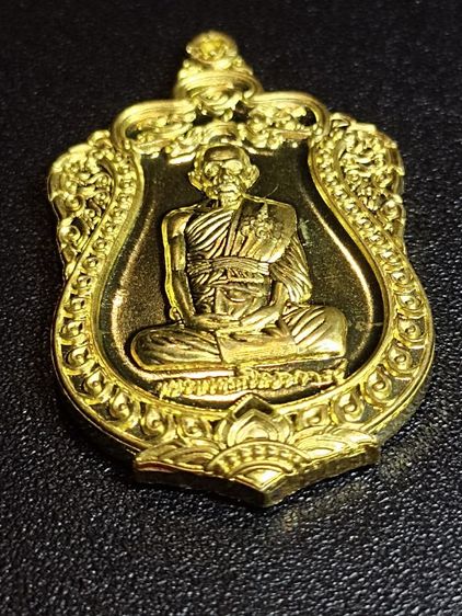 พระสีวลีมีย่ามหลวงพ่อกวยแถมหลวงพ่อรวยเนื้อทองชุบ รูปที่ 11