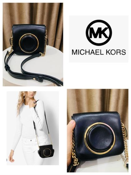 ไม่ระบุ อื่นๆ Michael Kors Scout Leather Camera Bag สีดำ มือสอง สภาพดี ใช้งานได้อีกยาว
