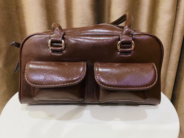 กระเป๋าสะพายแฟชั่นสีน้ำตาล ทรงสวยสไตล์แบรนด์ดัง ดีไซน์คล้าย Stand Oil มากกก 🤎 ใหม่มากไม่มีตำหนิ รูปที่ 6