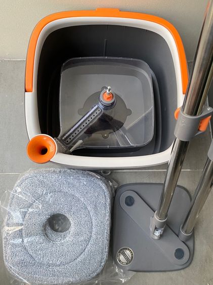 ไม้ถูพื้นพร้อมถังปั่น แยกน้ำสะอาด สภาพใหม่ รูปที่ 2