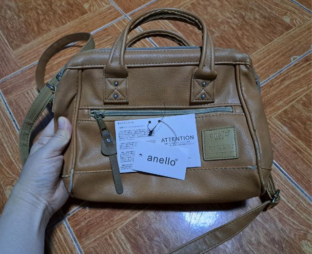 หญิง น้ำตาล หนัง PU กระเป๋า anello 