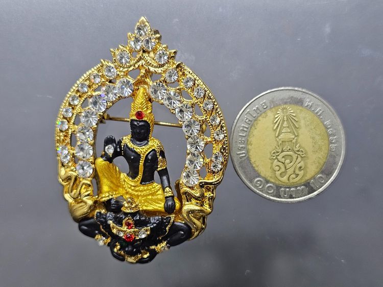 ล็อกเก็ตพระเทวราชโพธิสัตว์ จตุคามรามเทพ รุ่นทุ่งเศรษฐี องค์ดำ เนื้อลงยาฝังเพชร พิธีพุทธาภิเษก 5 วาระ วัดมหาธาตุวรมหาวิหาร นครศรีธรรมราช ปี25 รูปที่ 8