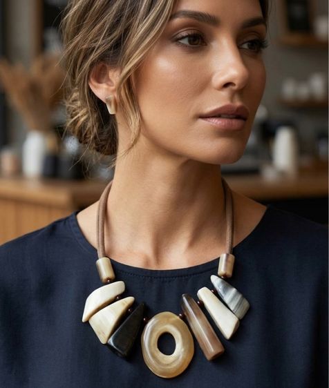 สร้อยคอวินเทจ ประดับเขา🐃 รูปที่ 2