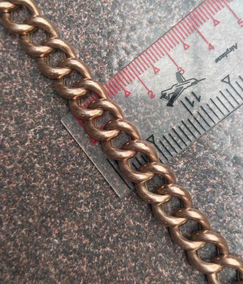 สร้อยข้อมือทองคำแท้ 9k (9ct 38.39℅) Rose Gold Made in england งานเก่ายุค Victorian สวยหายากมาก ราคาแบ่งปันครับ รูปที่ 11