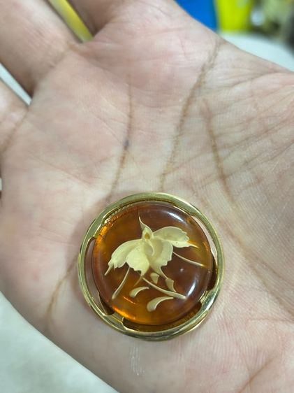 Vintage Scarf Clip โทนอัมพัน รูปที่ 3